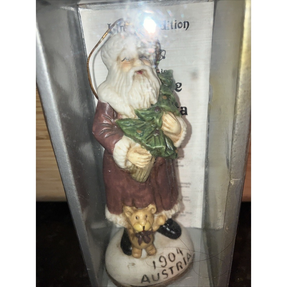 Christmas Reproductions Memories of Santa Austria 1904 Ornament Retro Ceramic 5"